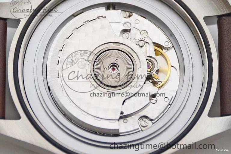 MIROTIME 0413 HighQuality Mark XVIII IW327010 SS M+F 1:1 Best Edition Brown Dial on Brown Leather Strap A 7049